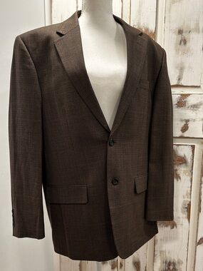 Pronto Uomo Brown Micro-Check Two-Button Sport Coat